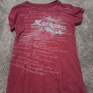Universal Montana Script Women's Tee - Burgundy